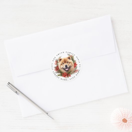Chow Chow Ronde Stickers (Envelop)