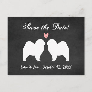 Chow Chow (ruwharig) Trouwkaart Save the Date Aankondigingskaart