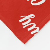 Chow Chow Santa Dog met aangepaste naam Kerstmis Fleece Deken (Hoek)