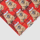 Chow Chow Santa Dog tijdens de kerstvakantie Tissuepapier (Detail)