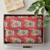 Chow Chow Santa Dog tijdens de kerstvakantie Tissuepapier (Geschenk)