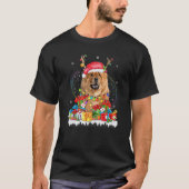 Chow Chow Santa Hat Reindeer kerstlights Paja T-shirt (Voorkant)