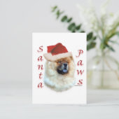 Chow Chow Santa Paws Feestdagenkaart (Staand voorkant)