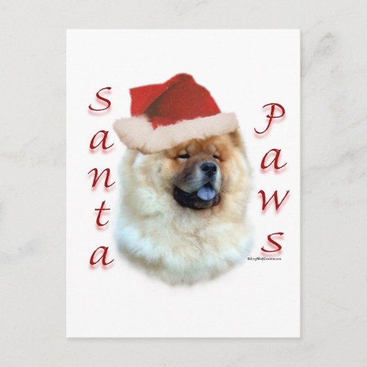 Chow Chow Santa Paws Feestdagenkaart (Voorkant)