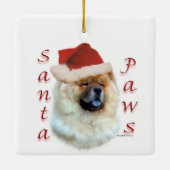 Chow Chow Santa Paws Keramisch Ornament (Achterkant)