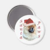 Chow Chow Santa Paws Magneet (Voorkant / Achterkant)