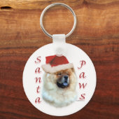 Chow Chow Santa Paws Sleutelhanger (Achterkant)