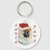 Chow Chow Santa Paws Sleutelhanger (Achterkant)