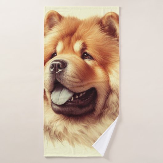 Chow-Chow Schilderen Badhanddoek (Badhanddoek)