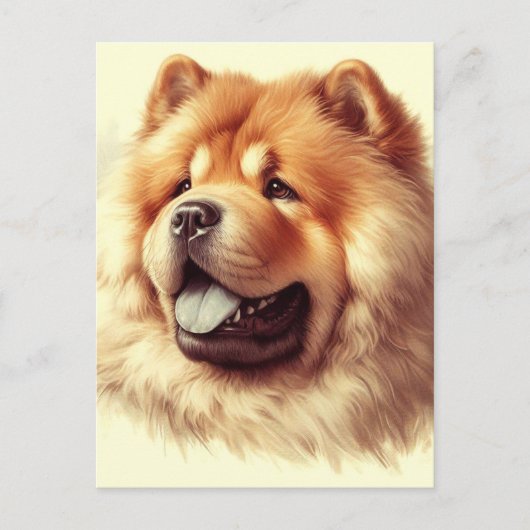  Chow-Chow Schilderen Briefkaart (Voorkant)