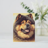  Chow-Chow Schilderen Briefkaart (Staand voorkant)