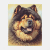 Chow-Chow Schilderen Fleece Deken (Voorkant)