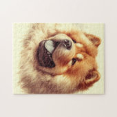 Chow-Chow Schilderen Legpuzzel (Horizontaal)