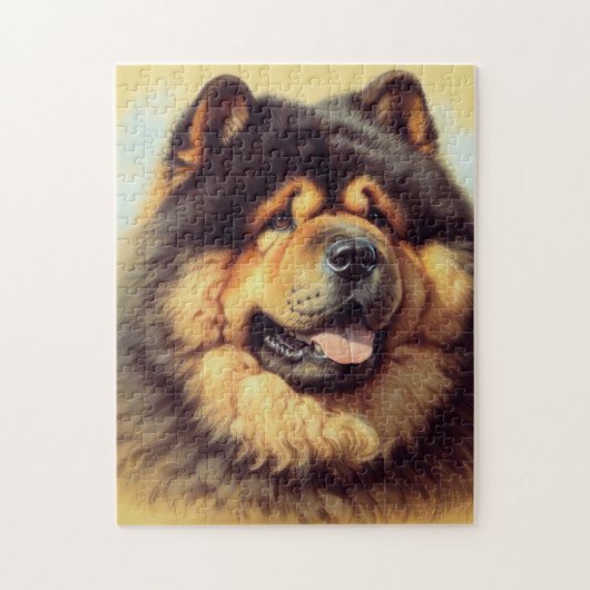  Chow-Chow Schilderen Legpuzzel (Verticaal)