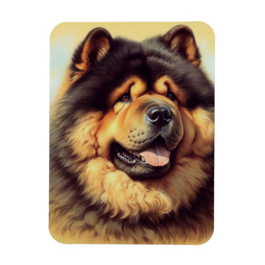 Chow-Chow Schilderen Magneet (Verticaal)