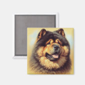 Chow-Chow Schilderen Magneet (Voorkant / Achterkant)