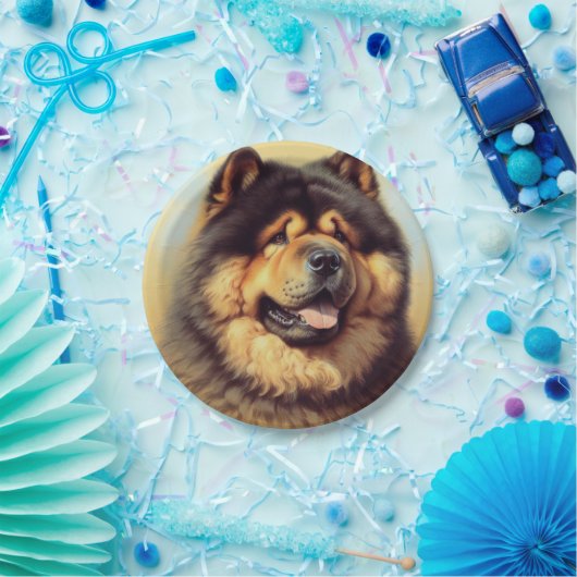  Chow-Chow Schilderen Papieren Bordje (Feest)