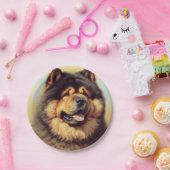  Chow-Chow Schilderen Papieren Bordje (Feest)