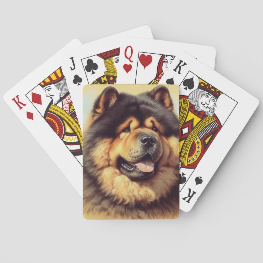  Chow-Chow Schilderen Pokerkaarten (Achterkant)