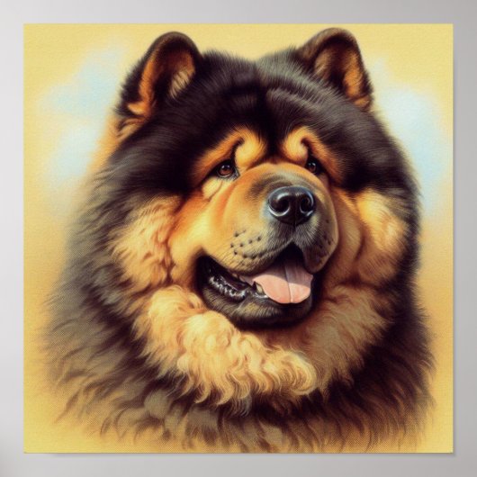 Chow-Chow Schilderen Poster (Voorkant)
