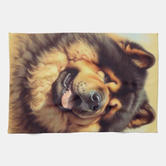  Chow-Chow Schilderen Theedoek (Horizontaal)