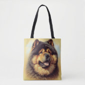 Chow-Chow Schilderen Tote Bag (Voorkant)