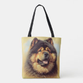 Chow-Chow Schilderen Tote Bag (Achterkant)