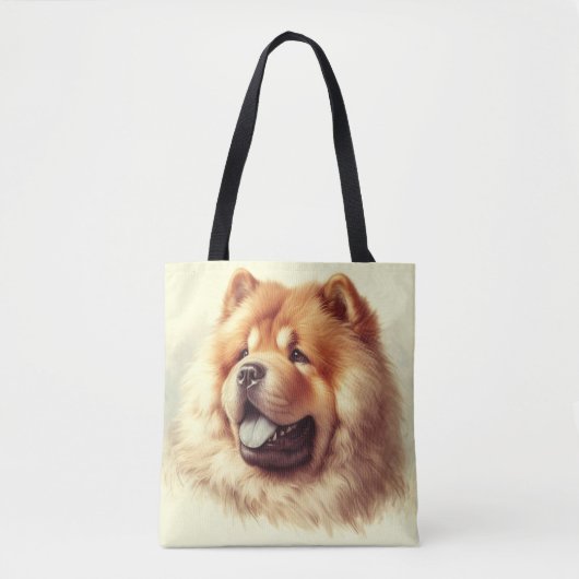 Chow-Chow Schilderen Tote Bag (Voorkant)