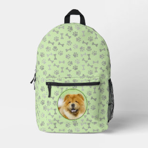 Chow Chow Schilderij - Mooie Originele Honden Kuns Bedrukte Rugzak