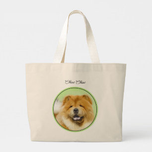 Chow Chow Schilderij Rood Ruw Schattige Originele  Grote Tote Bag