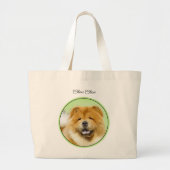 Chow Chow Schilderij Rood Ruw Schattige Originele  Grote Tote Bag (Voorkant)