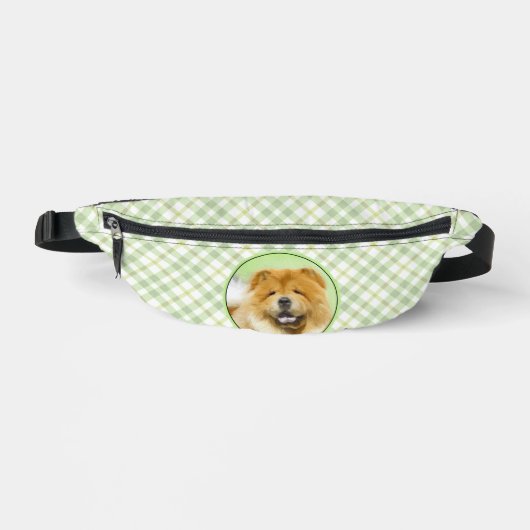 Chow Chow Schilderij Rood Ruw Schattige Originele Heuptasje (Voorkant)