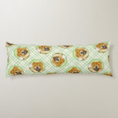 Chow Chow Schilderij Rood Ruw Schattige Originele  Lichaamskussen (Achterkant)