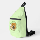 Chow Chow Schilderij Rood Ruw Schattige Originele Sling Bag (Rechterhoek)
