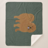 Chow Chow Sherpa Blanket Deken (Voorkant)