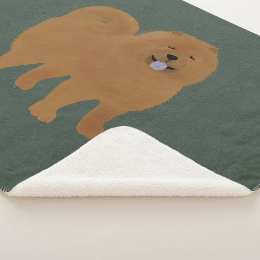 Chow Chow Sherpa Blanket Sherpa Deken (3/4)