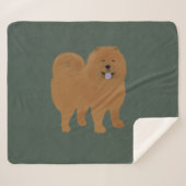 Chow Chow Sherpa Blanket Sherpa Deken (Voorkant (horizontaal))