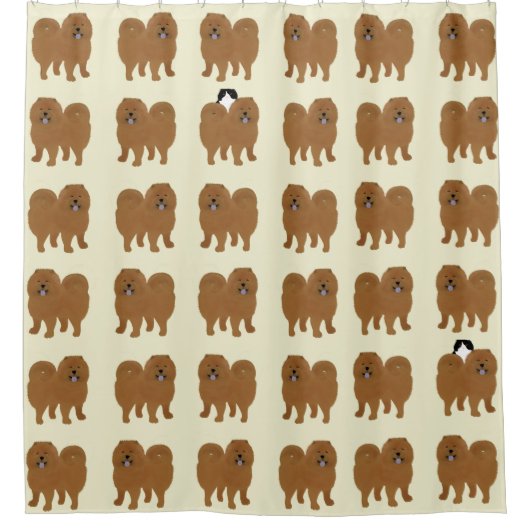Chow Chow Shower Curtain Douchegordijn (Voorkant)