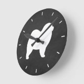 Chow Chow Silhouette Ronde Klok (Hoek)