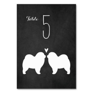 Chow Chow Silhouettes Wedding Reception Kaart