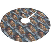 Chow Chow Sneeuw slee Kerst decoratie Kerstboom Rok (Gekanteld)