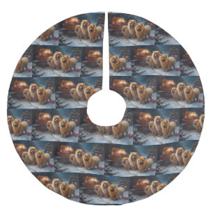 Chow Chow Sneeuw slee Kerst decoratie Kerstboom Rok