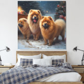 Chow Chow Sneeuw slee Kerstmis decoratie   (Insitu (Slaapkamer))