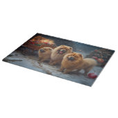 Chow Chow Sneeuw slee Kerstmis decoratie Snijplank (Hoek)