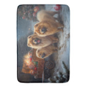 Chow Chow Snowy Sleigh Kerst Decor Badmat (Voorkant Verticaal)