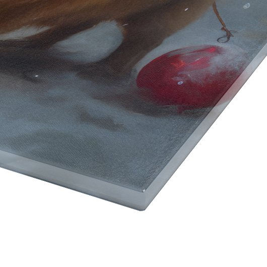 Chow Chow Snowy Sleigh Kerst Decor Snijplank (Hoek)