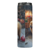 Chow Chow Snowy Sleigh Kerst Decor Thermosbeker (Achterkant)