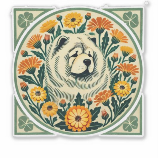 Chow Chow Sticker (Voorkant)