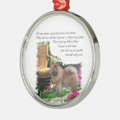 Chow Chow Summer Garden Metalen Ornament (Links)
