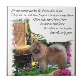 Chow Chow Summer Garden Tegeltje